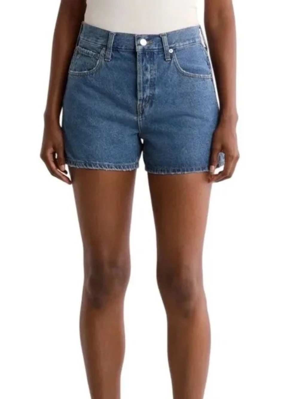 NWT Etica Haven Relaxed Shorts In Drift Blue Denim With Pockets